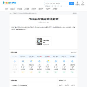 广西壮族自治区资源县发布雷雨大风黄色预警-2345天气预报