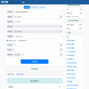 房贷计算器 - 新版房贷计算器 - 在线房贷计算器明细月供查询(www.ifkyf.cn)
